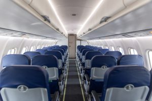Empty interior of the passenger aircraft - Workforce Travel - Gemstone Logistics